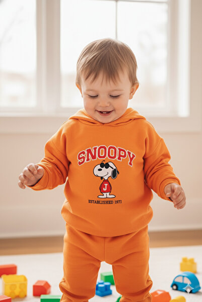 Zerenyus بدلة سنوبي للأطفال بعمر 6-24 شهرًا باللون البرتقالي