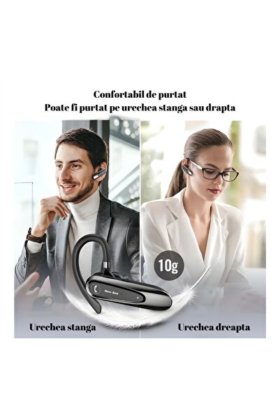 New Bee Bluetooth Headset LC-B45, Noise Cancelling, 24-Hour Battery Life, Multipoint, HD, White