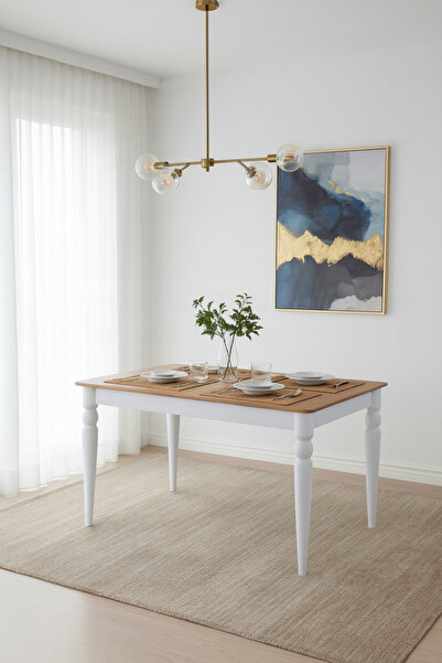 PLASMOB 70x120 Mutfak Masası Sultan Serisi Mutfak Masası Balkon Masası (Sadec...