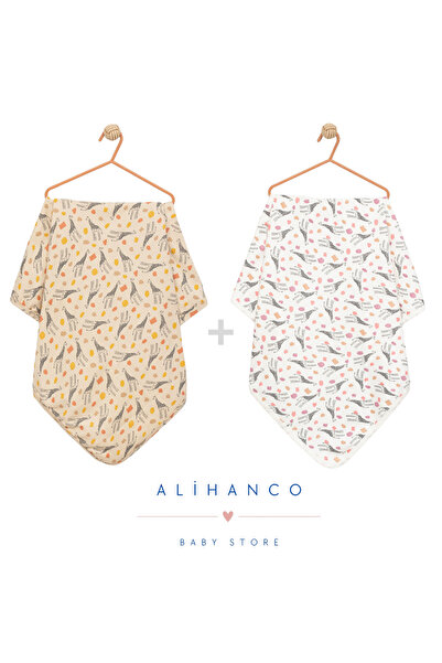 Alihan 100% Cotton 2-Pack Baby Blanket 90 X 90 cm