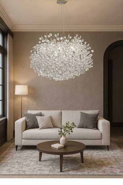 qwell ثريا كريستالية شفافة حديثة