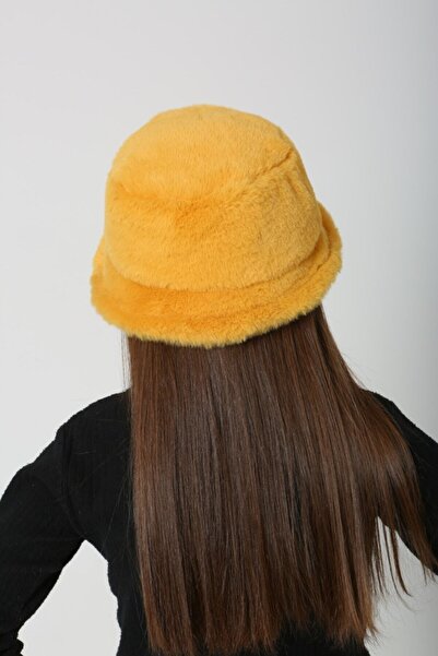 BALIENTE Saffron Plush Bucket Hat for Girl - Soft Texture