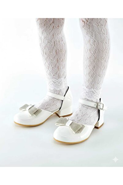 Julshen Pantofi de seară cu toc pentru fete cu fundă