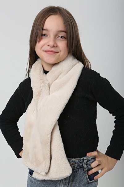 BALIENTE Бежевий плюшевий дитячий комір - м'яка текстура