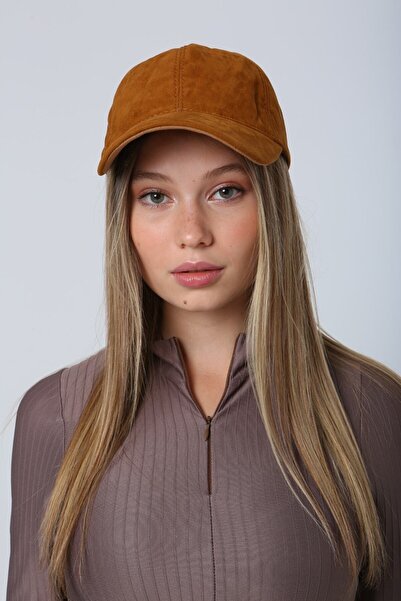 BALIENTE Camel Nubuk Süet Unisex Kep Şapka