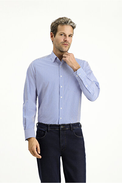 Kiğılı Μακρυμάνικο κλασικό ριγέ βαμβακερό πουκάμισο