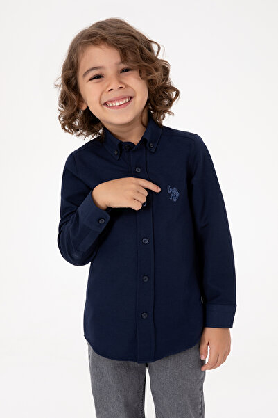U.S. Polo Assn. Erkek Çocuk Lacivert Uzun Kollu Basic Gömlek 50316801-VR033