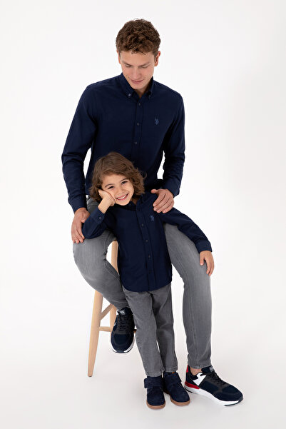 U.S. Polo Assn. Erkek Çocuk Lacivert Uzun Kollu Basic Gömlek 50316801-VR033