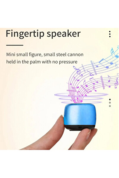 Choice مكبر صوت M1 أزرق محمول بتقنية البلوتوث، مكبر صوت ستيريو محيطي صغير بمنفذ USB خارجي