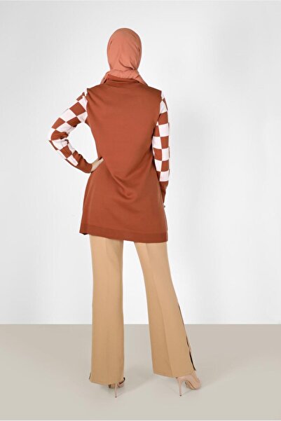 Alvina SQUARE PATTERNED POCKET KNIT TUNIC 42022