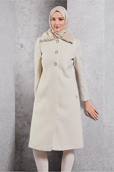 Alvina Coat 90503 - Fur Detailed Collar