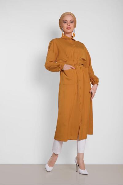 Alvina BOYDAN DÜĞMELİ ERKEK YAKA TUNİK 4243