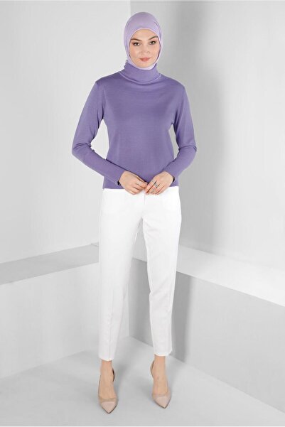 Alvina MANŞETLERİ KENDİNDEN DESENLİ TRİKO KAZAK 43189