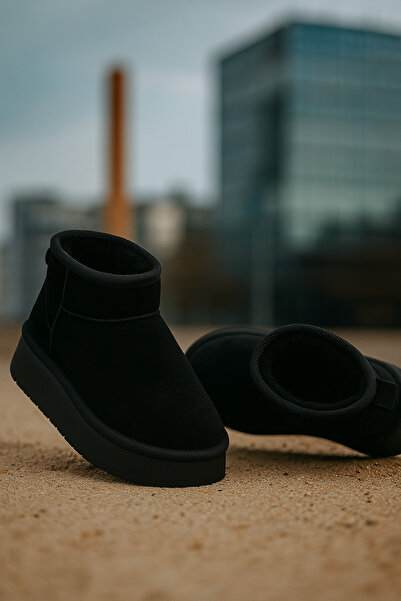 POTEEN Γυναικείες κοντές μπότες C304-Μαύρο