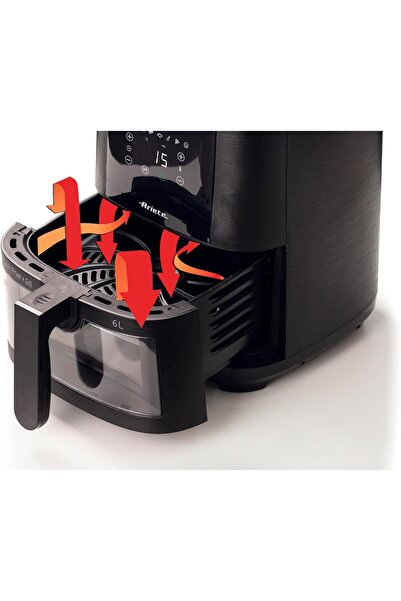 ARIETE Air Fryer Glass Door Black 6 L (Model 4626)