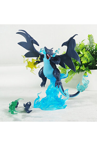 Choice 18cm 18cm Pokemon Gk Super Charizard X Anime Figure P Blue Pet Elf Convertible Model Statue Desktop
