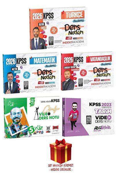 İndeks Akademi KPSS Türkçe Matematik Emrah Vahap Özkaraca Vatandaşlık+Önay Çepe Coğrafya+Aydın Yüce Tarih Ders Notu