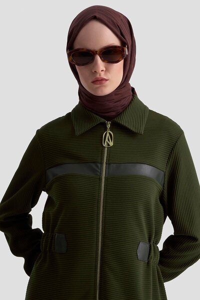 Armine TREND Yeni Sezon Gömlek Yaka Beli Lastikli Tunik Ve Beli Lastikli Cepli Kumaş Pantolon Alt-Üst Takım