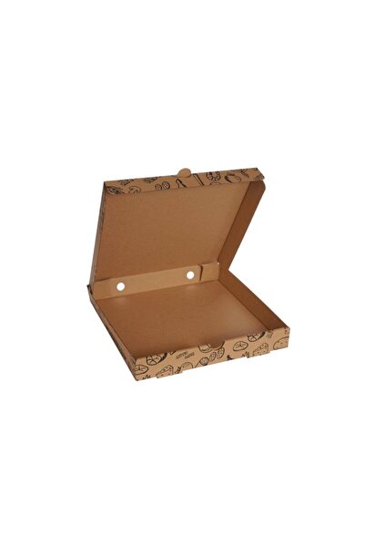 Kuzeykutu 26 cm Mix Baskılı Pizza Kutusu 26x26x4 cm - 100 Adet