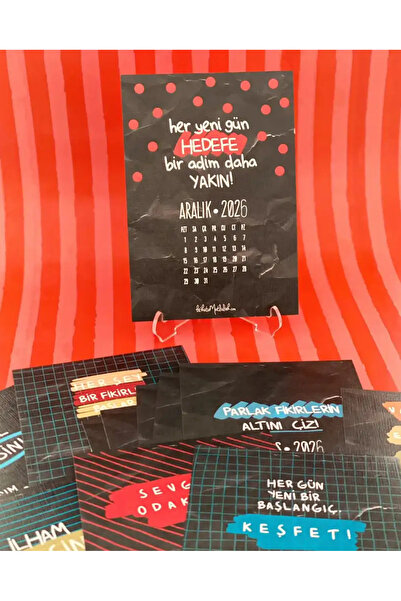 Bikutumutluluk 2026 BAŞARI MOTTOLARI SİYAH MASA TAKVİMİ