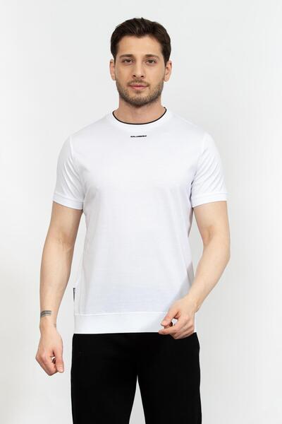 Karl Lagerfeld Erkek Bisiklet Yaka T-Shirt