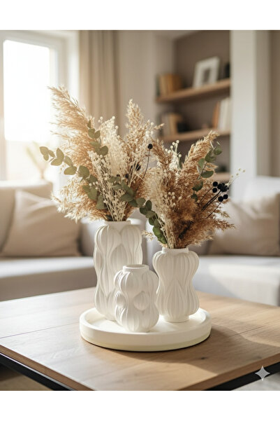 Home Μοντέρνο ριγέ βάζο 3 τεμαχίων, σκανδιναβικό, διακόσμηση αντικειμένων