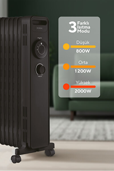 KUMTEL 9 Dilim Siyah Radyatör Kum-1225