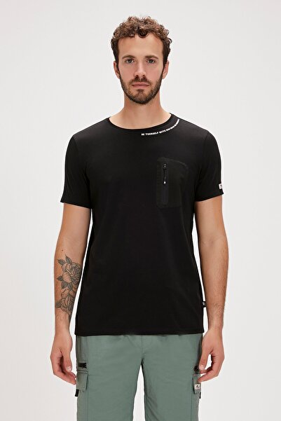 Bad Bear Larry Siyah Baskılı Erkek Tişört