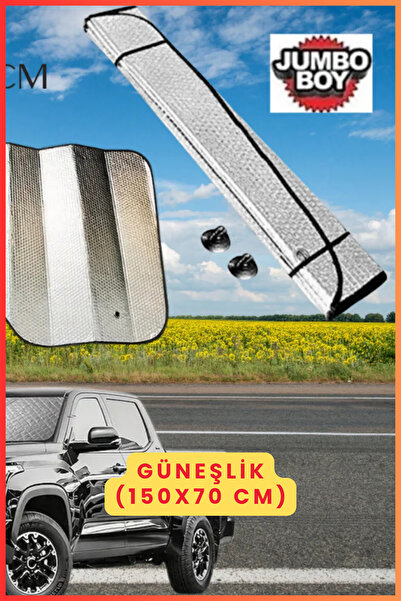 figiza Oto Araç Araba Ön Cam Güneşliği Katlanabilir Balonlu Metalize Parlak G...