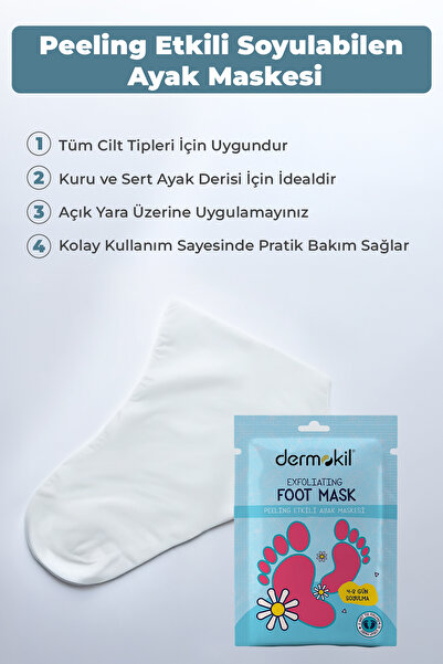 Dermokil Peeling Etkili ( Soyulabilir ) Ayak Maskesi 30 Ml 2 ' Li Set