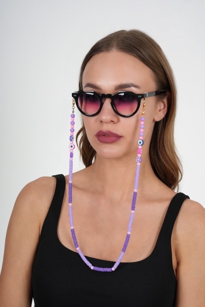 JULIANO Fimo Purple Glasses Chain