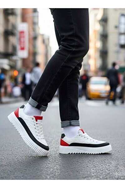 BOA BOA BA0801 - Bílé pánské padákové boty s vysokou podrážkou