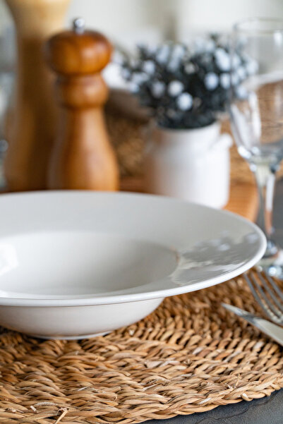 Farika Porselen Katre 28 Cm Farfurie Paste Groapă Porțelan Alb