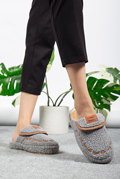 Jackers Γυναικείες παντόφλες με μοτίβο από βελούδινο αντιολισθητικό ελαφρύ πάτο με χνουδωτό πάτο Παντόφλες για το σπίτι