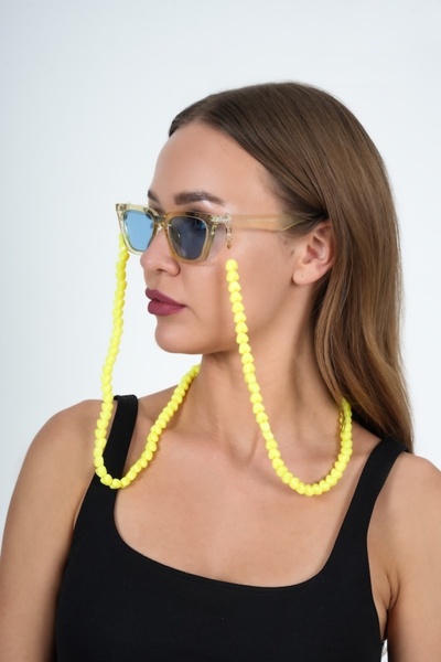 JULIANO Yellow Heart Love Colorful Glasses Chain