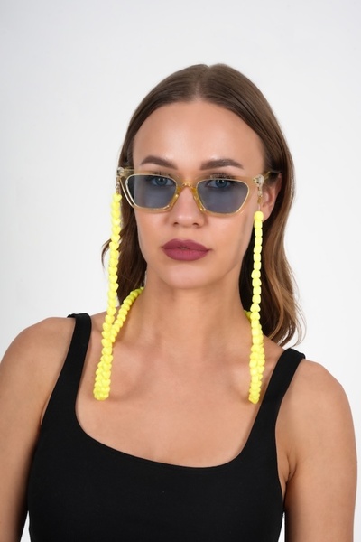 JULIANO Yellow Heart Love Colorful Glasses Chain
