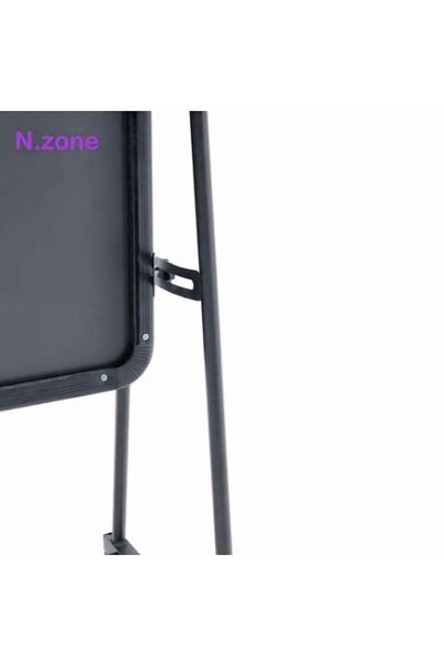 Generic Full Length Mirror with Stand and Adjustable Wheels 160x30cm Black