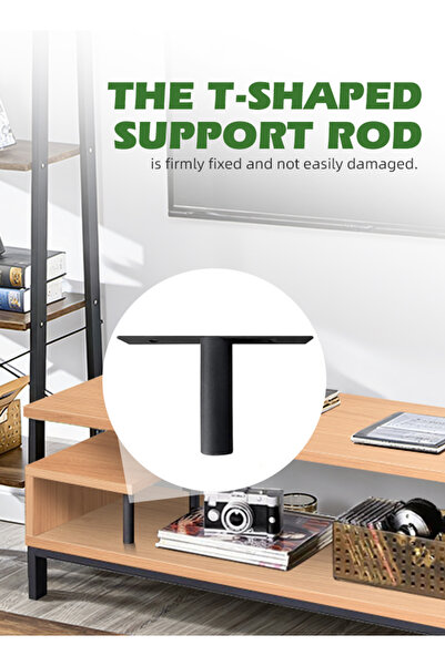 Ammar Space Living Room Center Table Coffee Table with Open Storage Shelf Wooden Rectangle Wooden Sofa Table