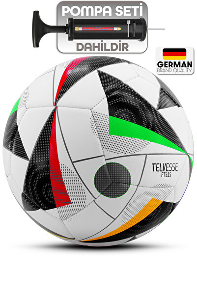 Telvesse Futbol Topu 2025 Avrupa Pompalı Set DAYANIKLI Sert Zemin Halı Saha Futbol Topu No:5 515