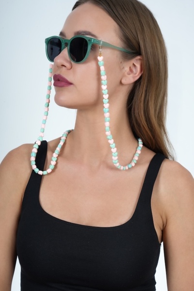 JULIANO Green Heart Love Colorful Glasses Chain