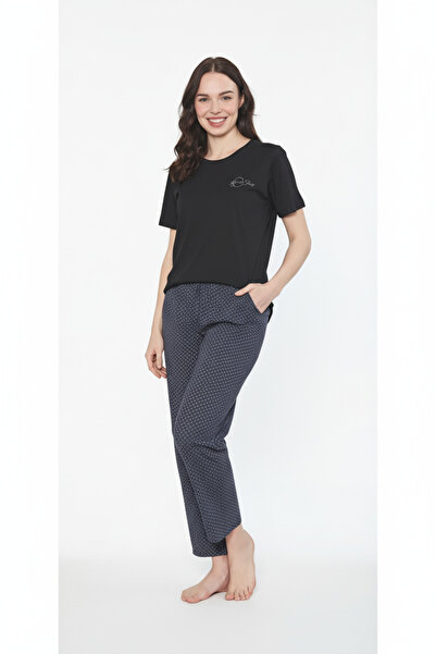 Over Sleep by Poleren Modal Kumaş Kısa Kol Kadın Pijama Takımı