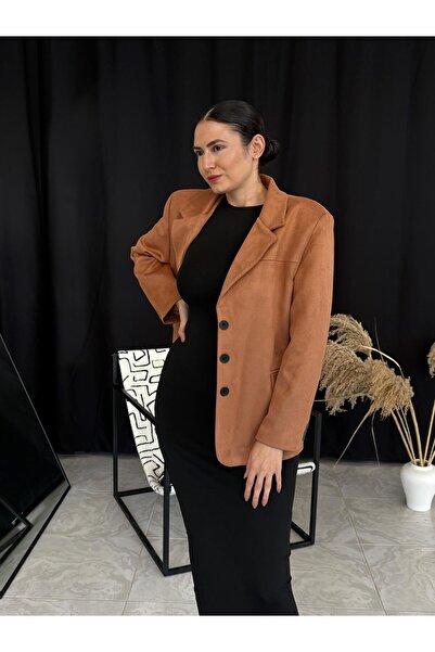 Hotfashion Süet Blazer Ceket