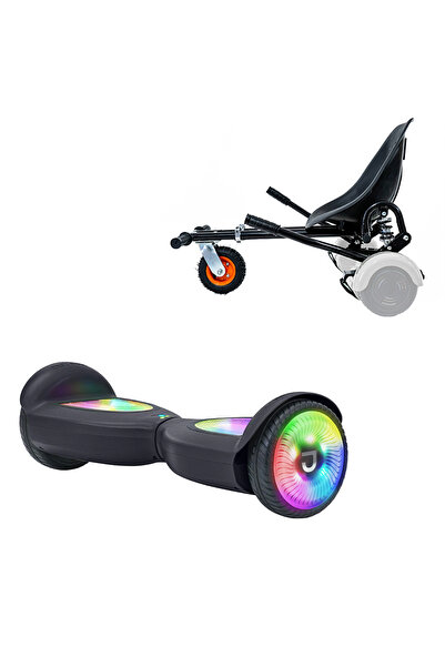 Smart Balance 6.5 inch Hoverboard Package with Black Suspension Seat, Jetson Prism Black PRO