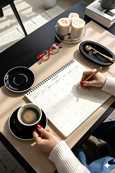 Copyrite مخطط مكتبي حلزوني أسبوعي غير منتظم من رين | 23×32 سم | مخطط مكتبي