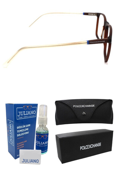 Polo Exchange 6608 Brown 55 Blue Light Protection Screen Glasses