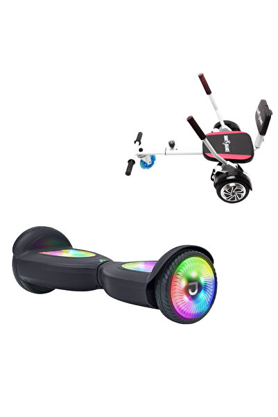 Smart Balance 6.5 inch Hoverboard Package with Comfort Seat, Jetson Prism Black PRO and Hoverkart with White Sponge