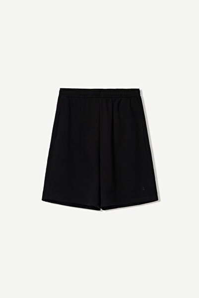 Bershka İşlemeli koton bermuda