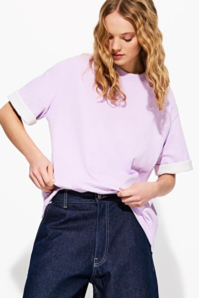 Bershka Oversize short sleeve heavy cotton T-shirt