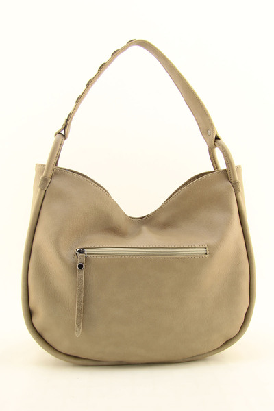 HNB Γυναικεία τσάντα ώμου από γνήσιο σουέτ βιζόν