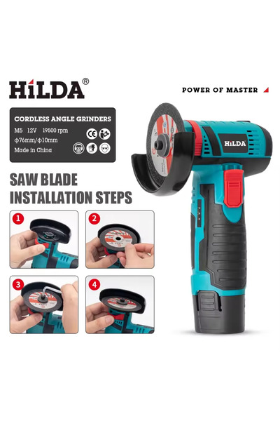 Choice AB140 HILDA 12V/3 Inch Lithium Electric Angle Grinder Mini Small Household Handheld Cutting Machine